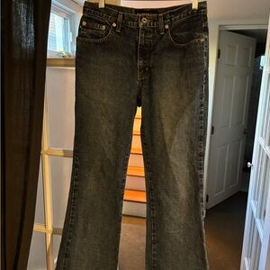 Express Jeans Dark Wash Flare 7/8 R